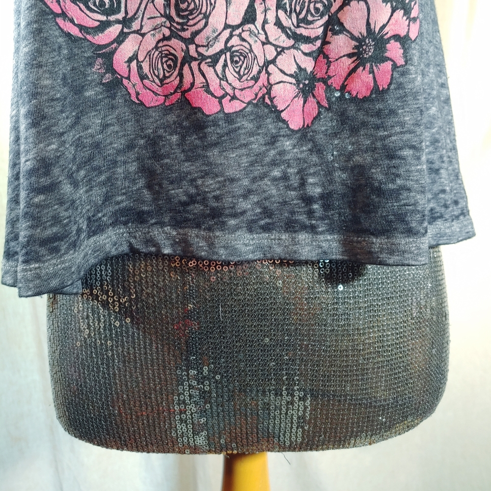 😘Free State gray distressed crop top - Picture 8 of 9